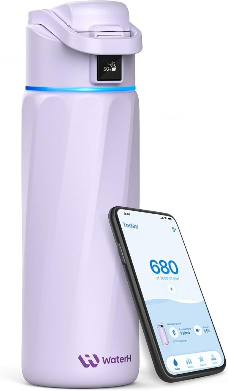 smart water bottle with app hydration goal display