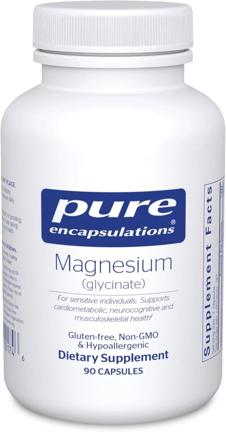magnesium glycinate supplement bottle - Pure Encapsulations 90 capsules