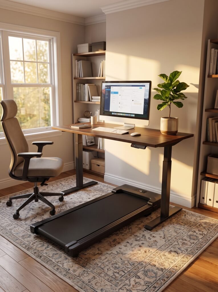 Walking Pad: The Ultimate Effortless Solution for All-Day Movement in 2026 3 walking pad treadmill in a home office workspace setup