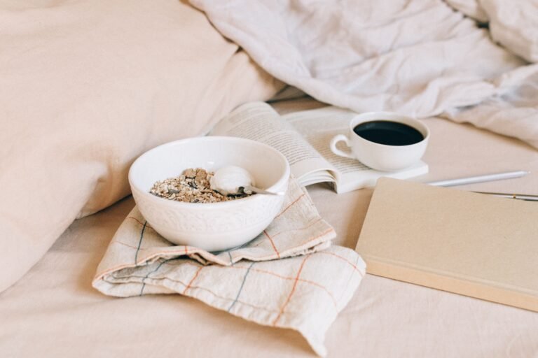 morning routine habit stacking coffee breakfast and journal