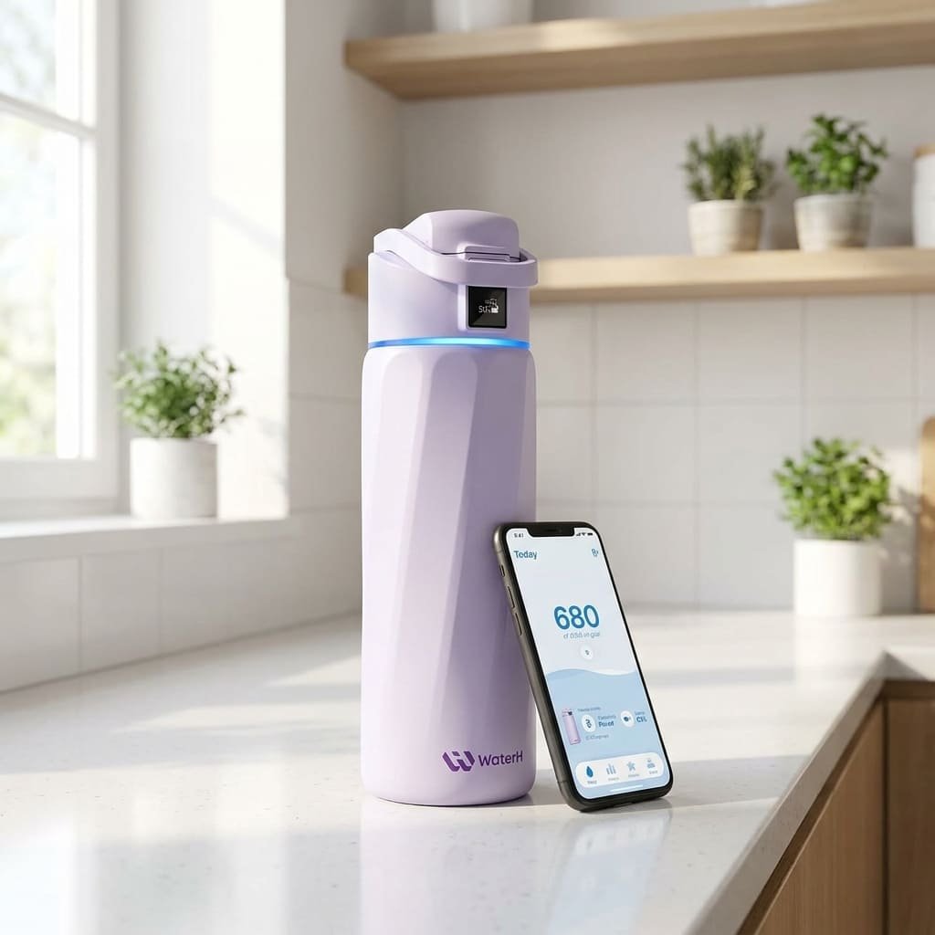 smart water bottle with hydration tracking app