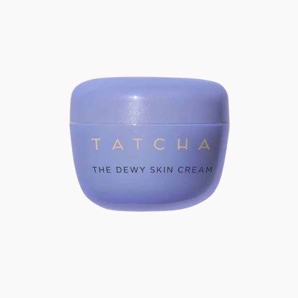 Rich Dewy Skin Cream: 3 Honest Clinical Reasons to Use It for Barrier Repair 1 Jar of Tatcha The Dewy Skin Cream, a lavender-colored moisturizer container, shown on a white background